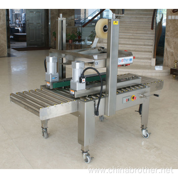 Semi Automatic Two Side Conveyor Carton Sealer Stainless